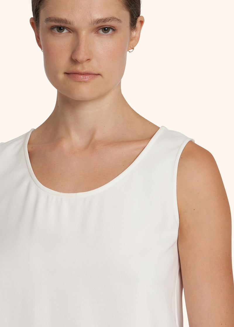 Kiton cream shirt for woman, in viscose 4