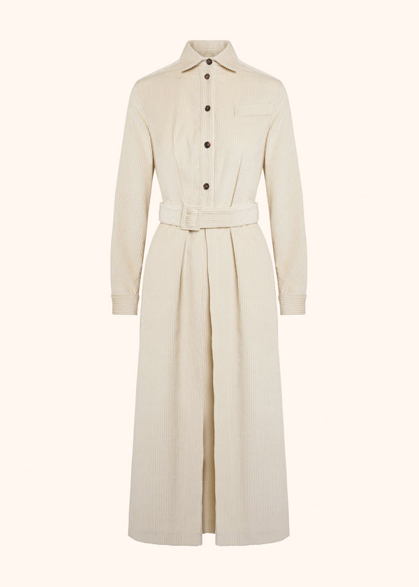 Kiton white dress for woman, in cotton