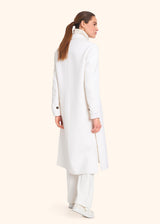 Kiton white coat for woman, in cashmere 3