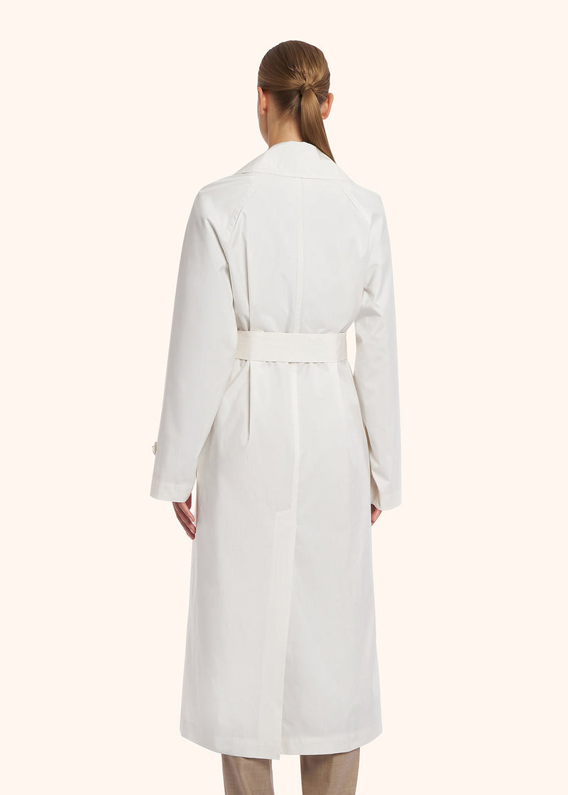 Kiton white coat for woman, in silk 3