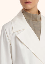 Kiton white coat for woman, in silk 4
