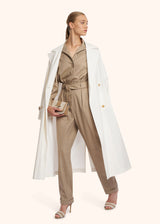 Kiton white coat for woman, in silk 5