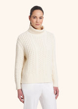Kiton white jersey for woman, in cashmere 2