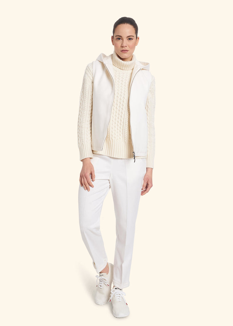 Kiton white jersey for woman, in cashmere 5