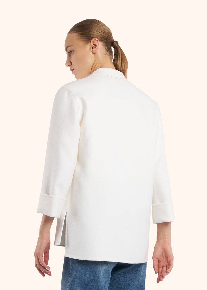 Kiton white jacket for woman, in cashmere 3
