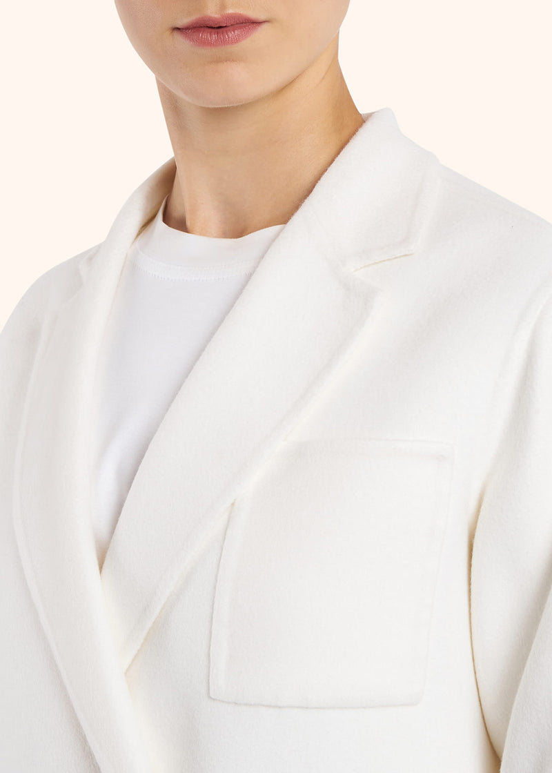 Kiton white jacket for woman, in cashmere 4