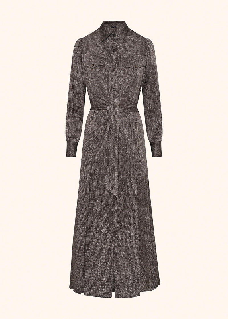 Kiton medium grey dress for woman, in silk