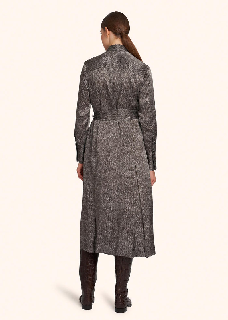 Kiton medium grey dress for woman, in silk 3