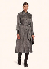 Kiton medium grey dress for woman, in silk 5