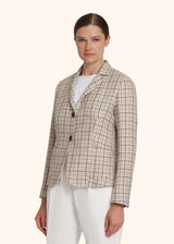 Kiton beige jacket for woman, in linen 2