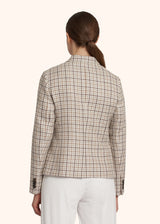 Kiton beige jacket for woman, in linen 3