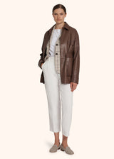 Kiton beige jacket for woman, in linen 5