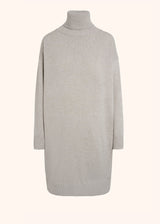 Kiton light beige dress knitted for woman, in cashmere