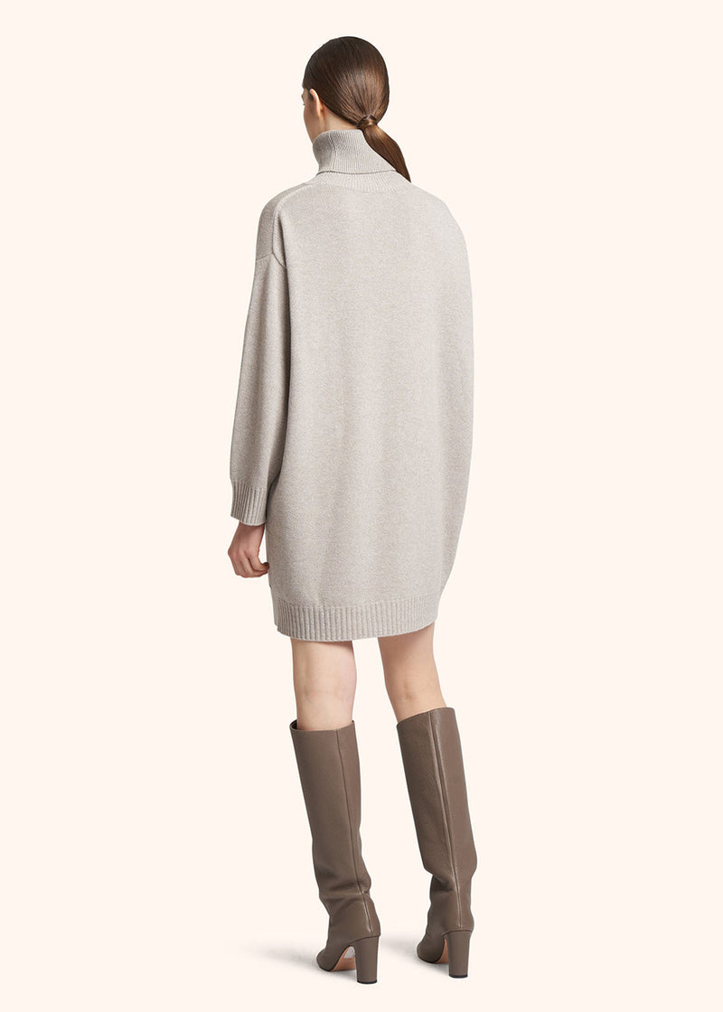 Kiton light beige dress knitted for woman, in cashmere 3