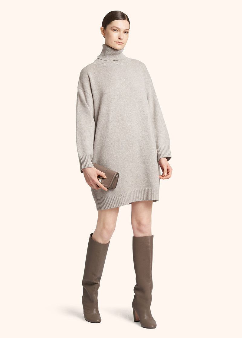 Kiton light beige dress knitted for woman, in cashmere 5