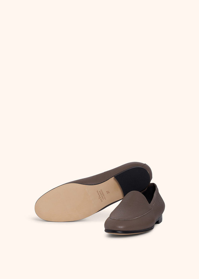 Kiton taupe shoes for woman, in deerskin 3
