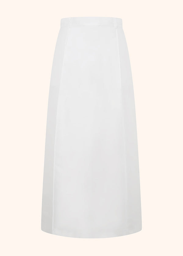 Kiton optical white skirt for woman, in cotton