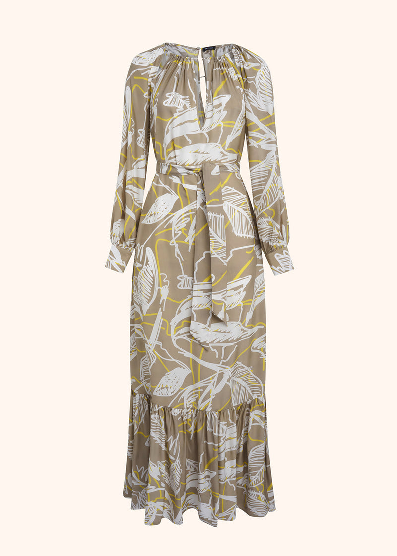 Kiton beige/yellow dress for woman, in silk