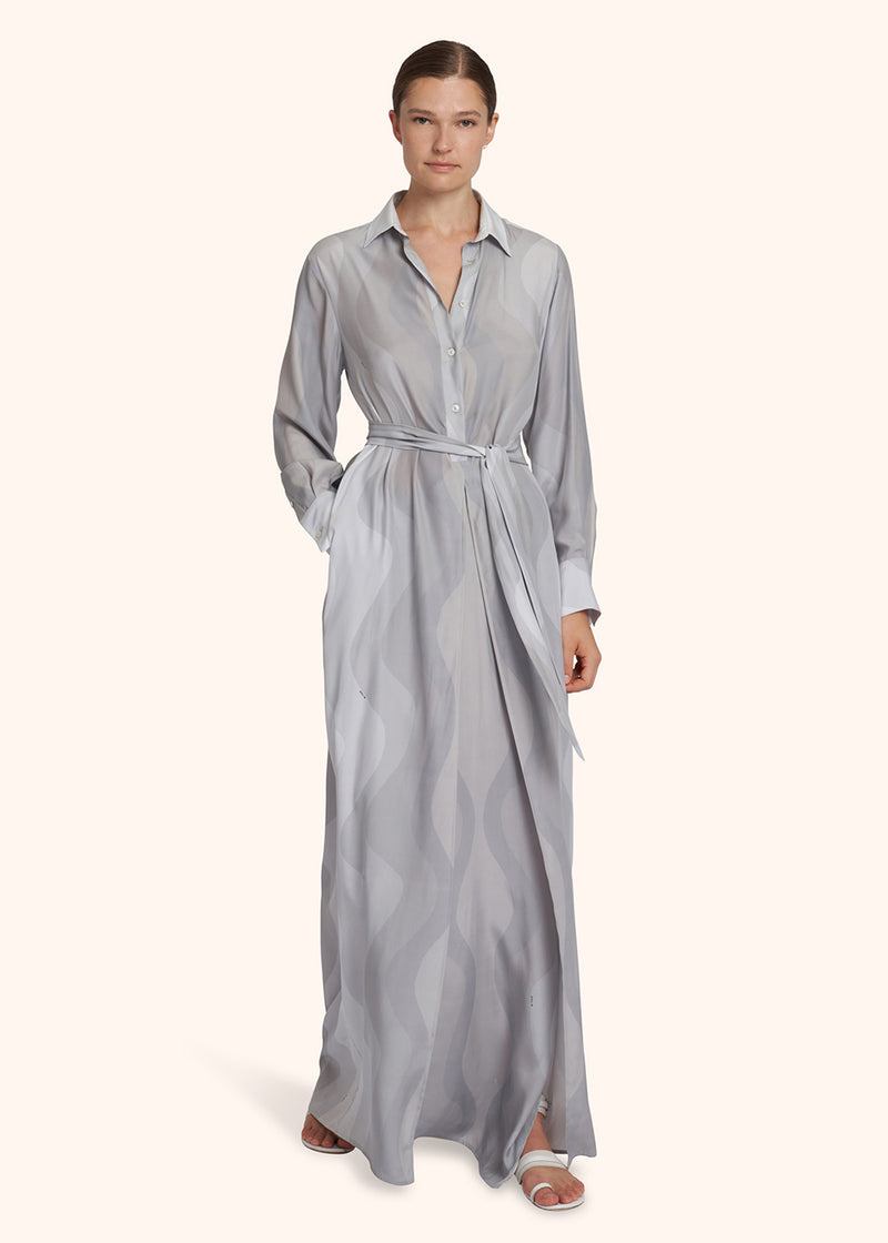 Kiton grey dress for woman, in silk 2