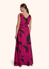 Kiton fuchsia/brown dress for woman, in silk 3