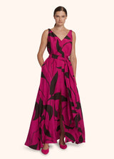 Kiton fuchsia/brown dress for woman, in silk 5