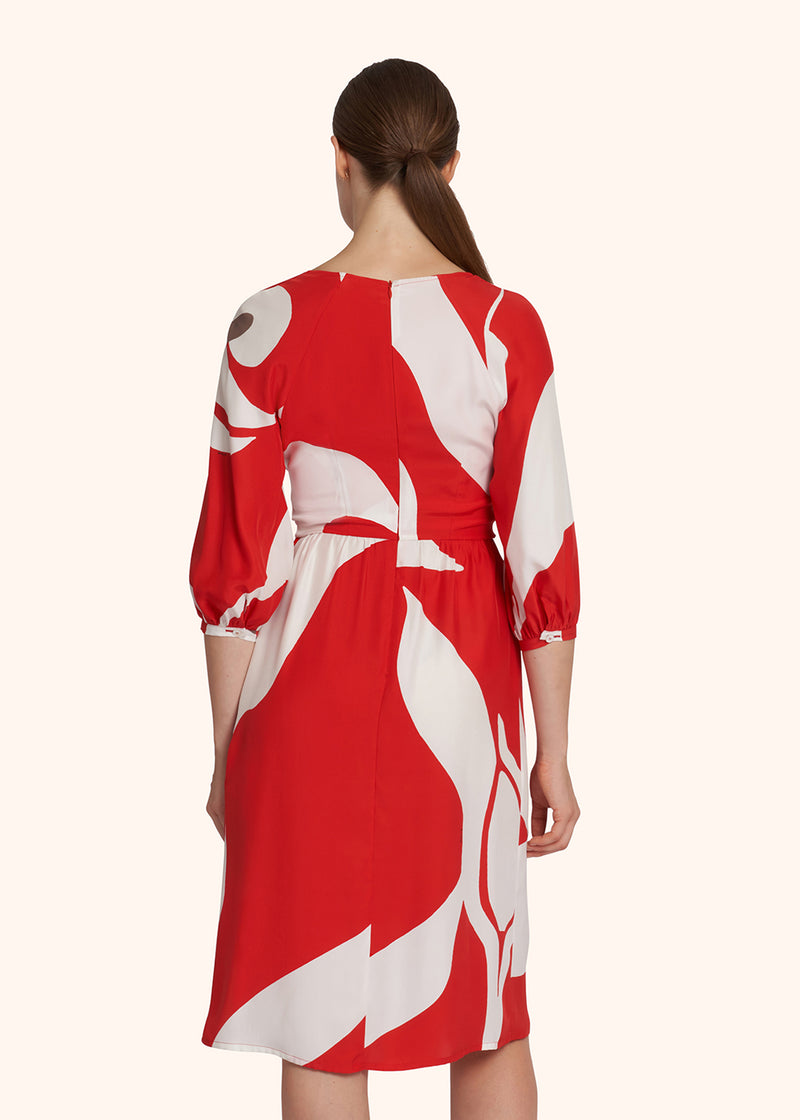 Kiton red dress for woman, in silk 3