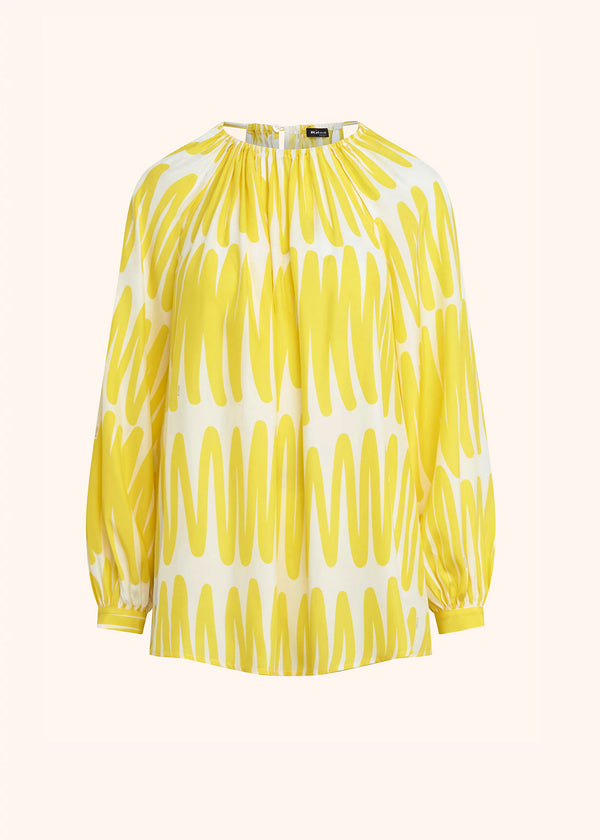 Kiton yellow shirt for woman, in silk