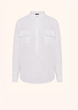 Kiton white shirt for woman, in linen