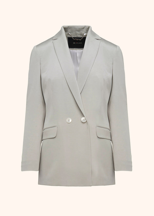Kiton light grey jacket for woman, in silk