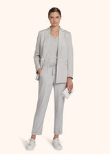 Kiton light grey jacket for woman, in silk 5