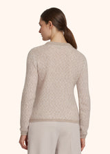 Kiton beige/white jersey round neck for woman, in cashmere 3