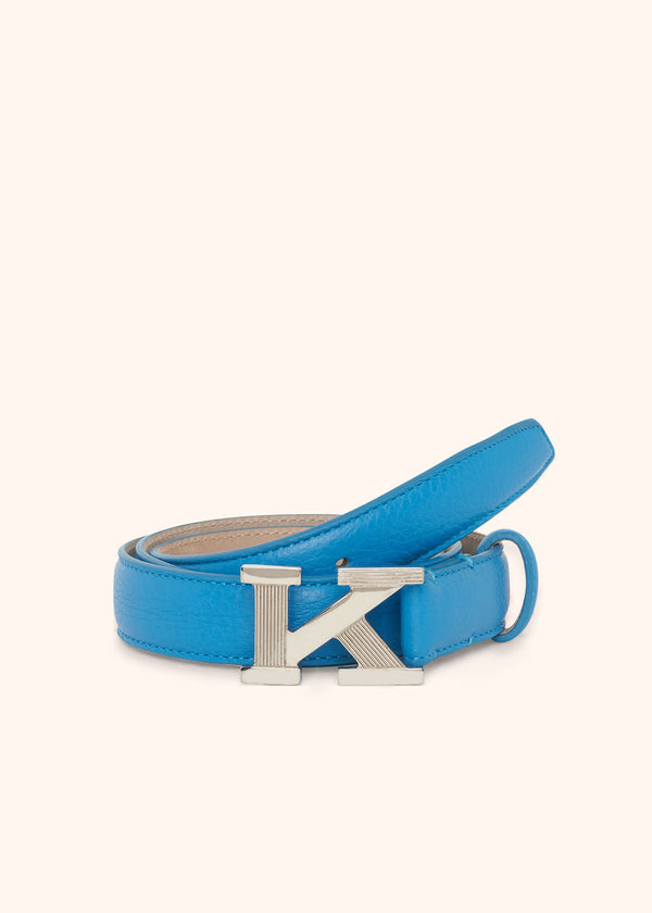 Kiton turquoise belt for woman, in deerskin