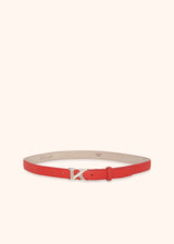Kiton red belt for woman, in lambskin 2
