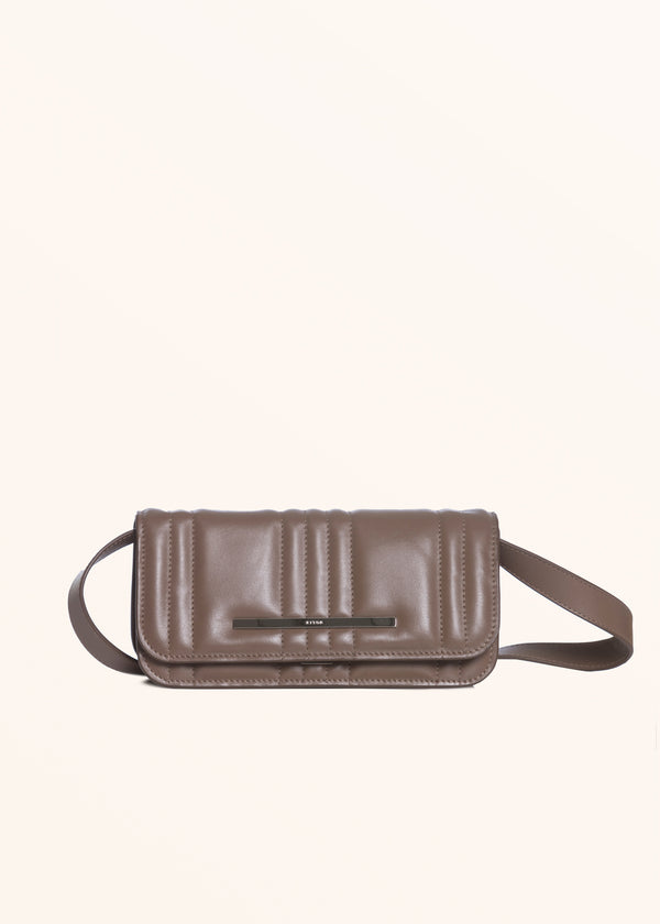 Kiton taupe ebe - bag for woman, in calfskin