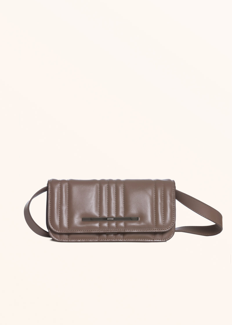 Calf Leather handbag Color Taupe