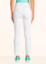 Kiton white jns trousers for woman, in cotton 3