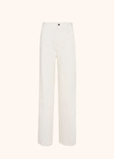 Kiton dirty white jns trousers for woman, in cotton