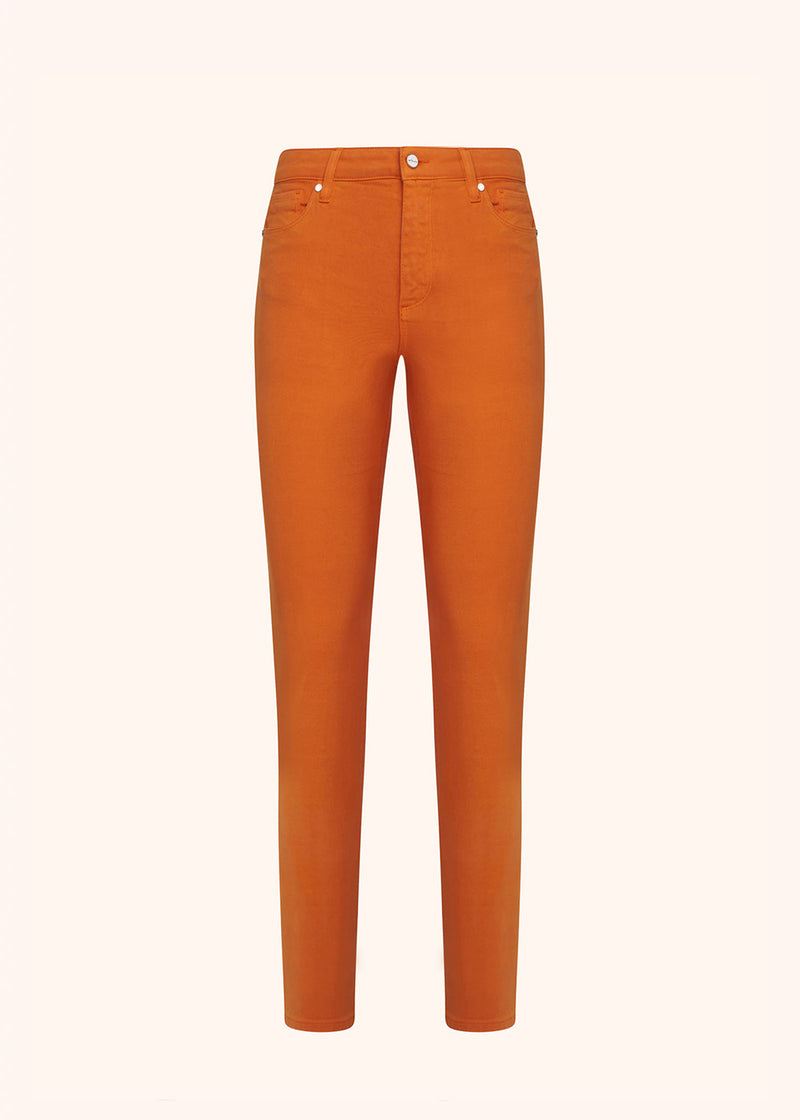 Kiton orange jns trousers for woman, in cotton