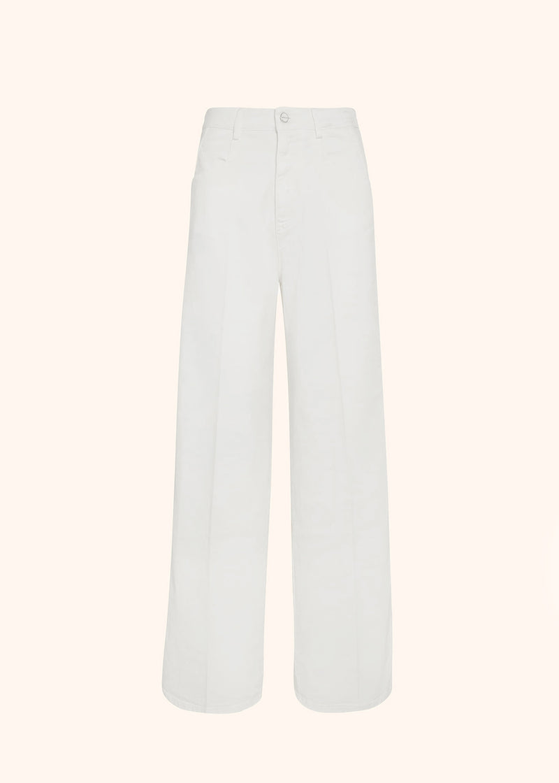 Kiton white jns trousers for woman, in cotton