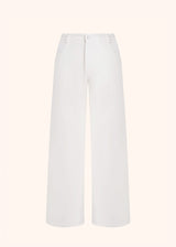 Kiton white jns trousers for woman, in cotton