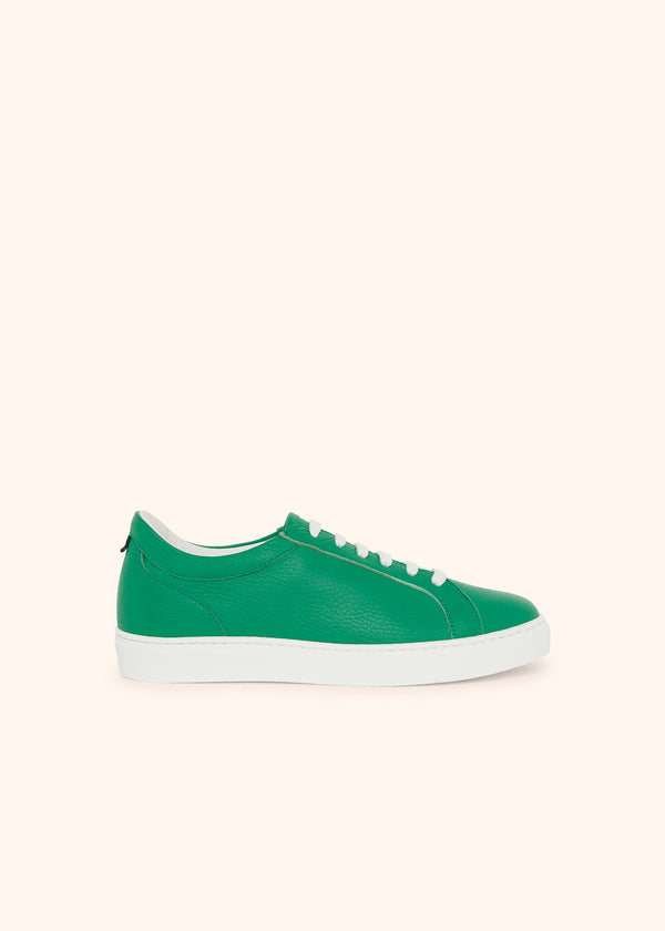 Kiton apple green shoes for woman, in deerskin