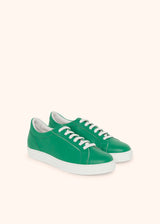 Kiton apple green shoes for woman, in deerskin 2