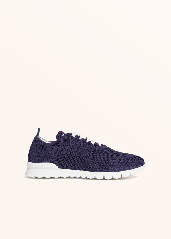 Kiton navy blue shoes for woman, in cotton
