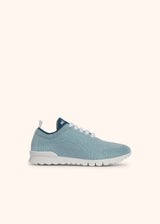Kiton sky blue shoes for woman, in cashmere