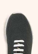 Kiton green pine shoes for woman, in cashmere 4