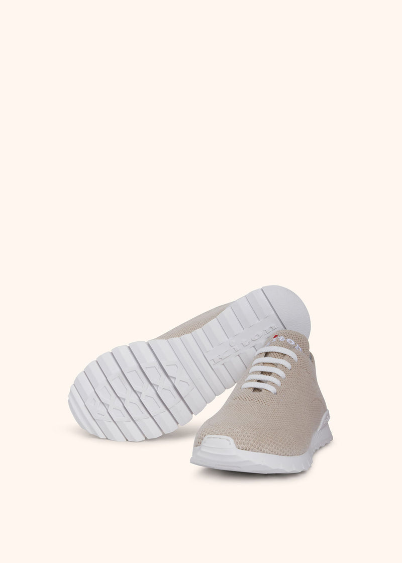 Kiton beige shoes for woman, in cashmere 3