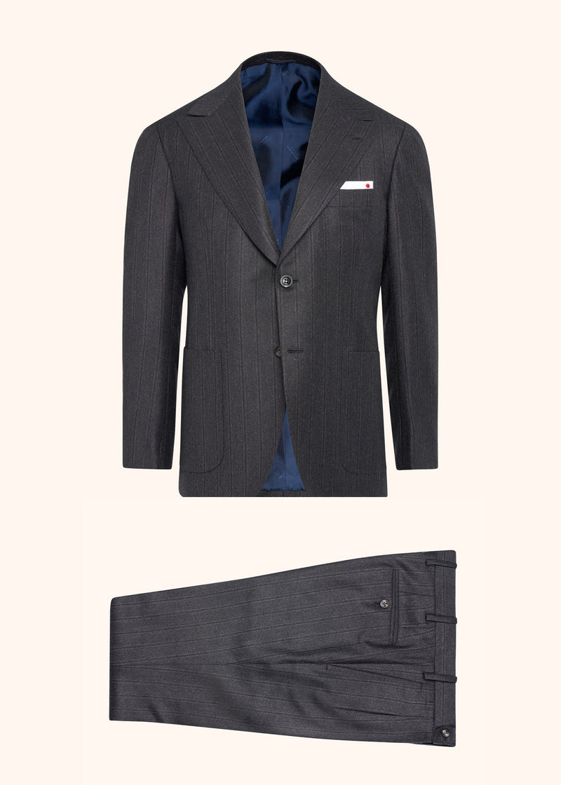 Kiton dark grey suit for man, in cashmere