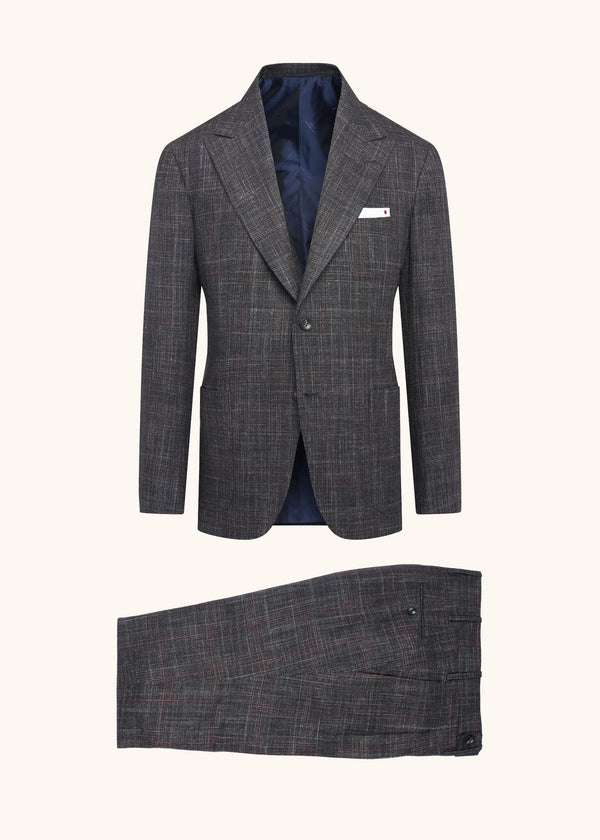 Kiton dark grey suit for man, in cashmere