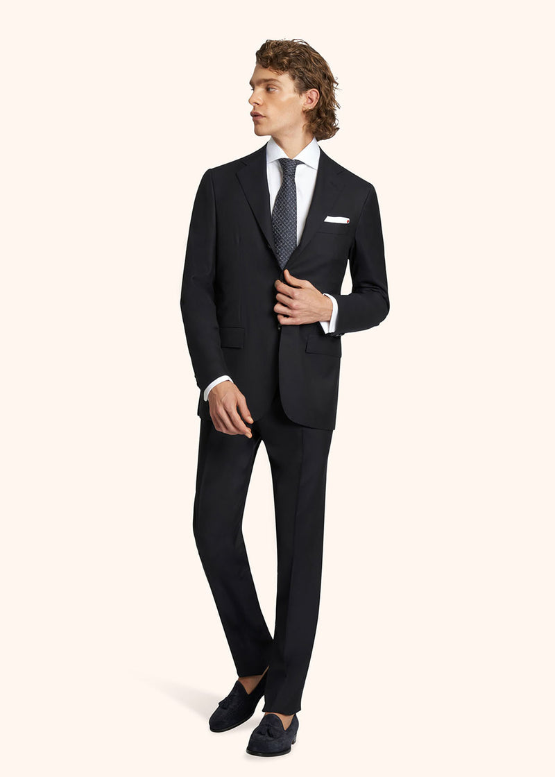 Navy Blue suit for man, in wool – Kiton Europe