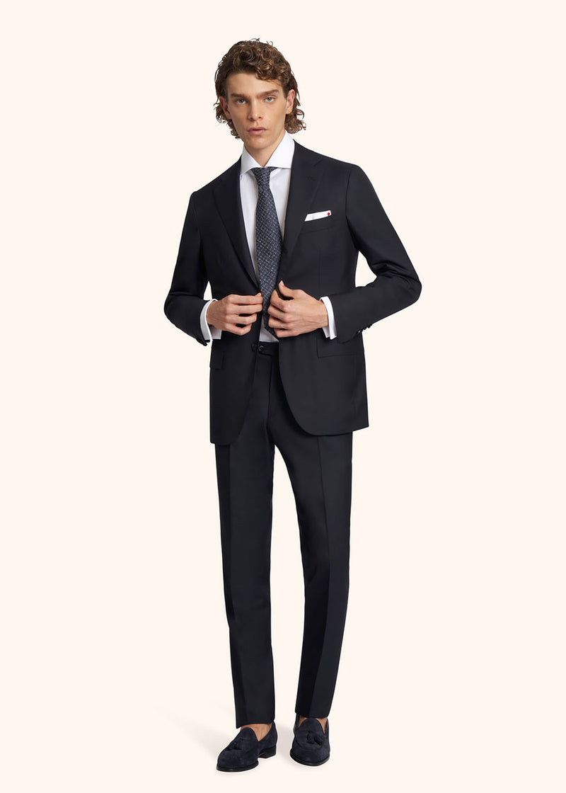 Kiton navy blue suit for man, in wool 5